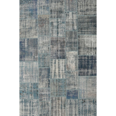 Tapis décoratif gris en laine de style oriental shurtz