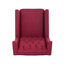 Confortable fauteuil inclinable rouge vin, revêtement en tissu, style moderne pour la maison