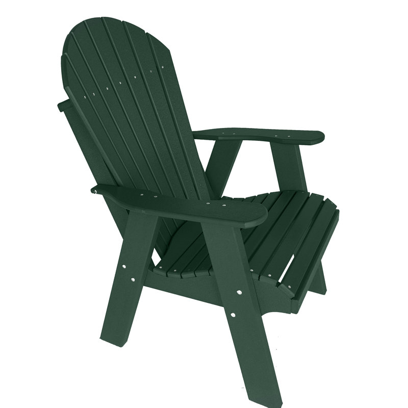 Aigris Fire Pit Chair - Upright Poly Adirondack Chair, Green