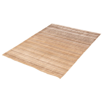 Tapis rayé beige tissé à la main Selby