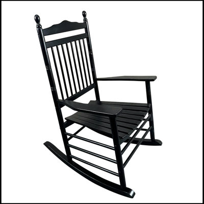 Ceiba Solid Wood, Durable, Large Solid Wood Rocking Adirondack Chair by August Grove