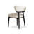 Black + White Solid back side Chair(Set of 2)