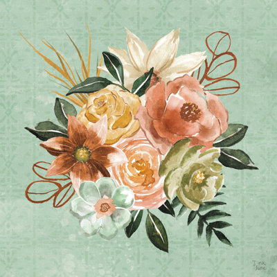 Floral V chic - peinture sur toile tendue