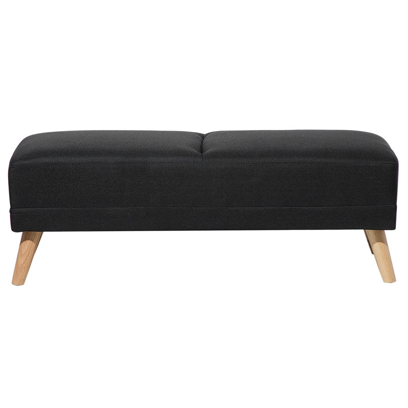 Oundle 128cm Wide Rectangle Standard Ottoman, Black