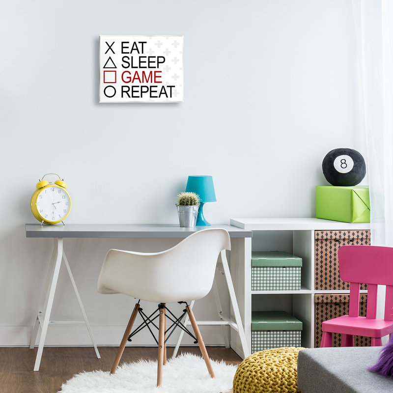 Gamer Button Shapes Wall Plaque Art by Sd Graphics Studio