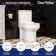 Compact ADA  Toilet  with High-Efficiency Dual Flush, Comfort Height with Upgraded Ultra-Thin Tank And Lid(Seat Included)