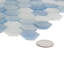 11.5" x 10.8" Apollo Tile White and Sky Blue Hexagon Mosaic Backsplash Tile - 10.8" x 11.5" sheet for Kitchen, Bathroom, Flooring (10-Pack)