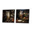 Ensemble de 2 reproductions d'art murales carrées brun-208401823