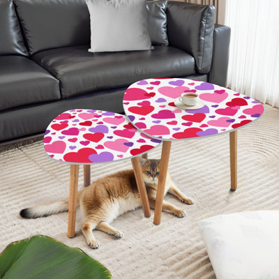 Ensemble de 2 tables basses gigognes Triangle