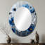 Meadows of Blue Cornflowers IV - Miroir mural ovale bleu-9857271