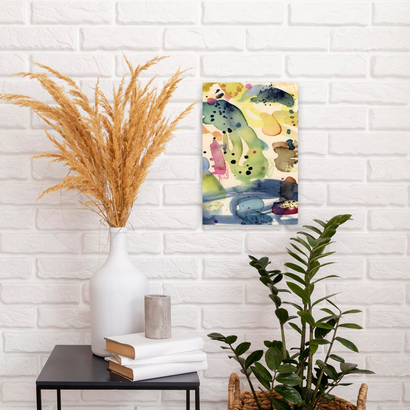 Abstrait aquarelle I, art mural moderne abstrait contemporain, 18" H x 12" W