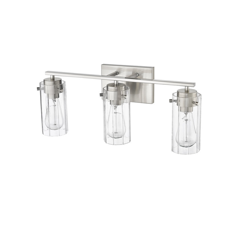 Éclairage de salle de bain à intensité variable à 3 lumières Bastion, Nickel brossé