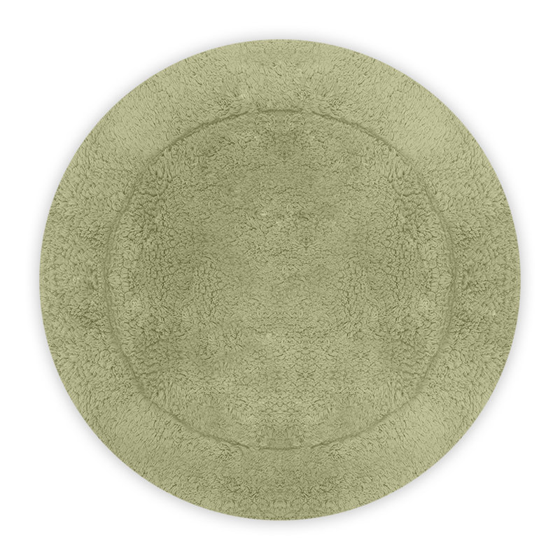 Tapis de salle de bain, Vert, Rond 30 po