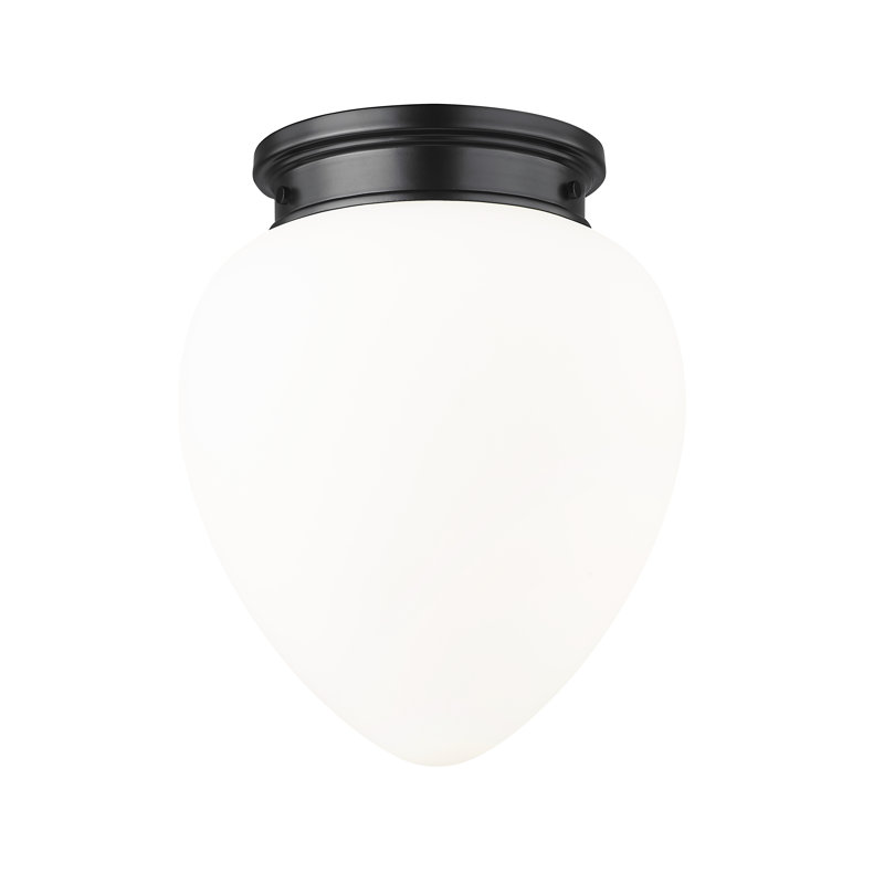 Plafonnier encastré Jevone, Noir mat, H 15 po x l 12,5 po x P 12,5 po