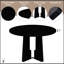 Ensemble de table de salle à manger 5 pièces, table moderne de 43 pouces avec 4 chaises rembourrées pour des repas confortables et élégants-1261674506-1261674508