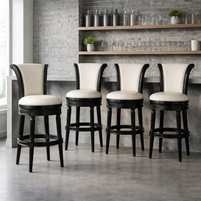 Upholstered Swivel Counter and Bar Stool