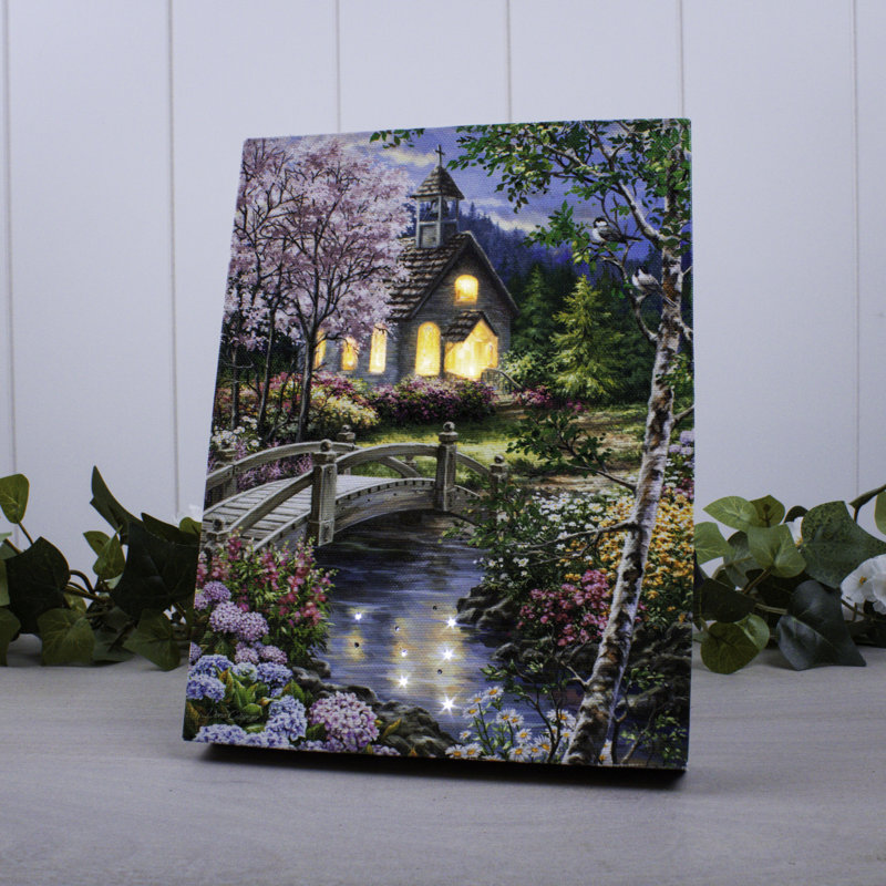 Ciccone - Toile de fond avec mini-chevalet 8 x 6 Spring Chapel