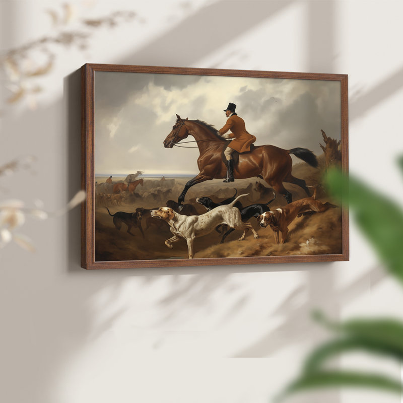 Faune - XCI - Reproduction encadrée - Restickable, H 16 po x l 20 po, Noyer