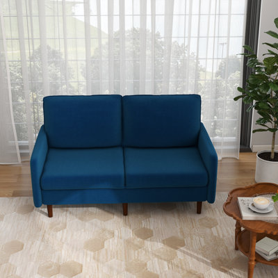 Milman 144.5Cm Velvet Square Arms Loveseat