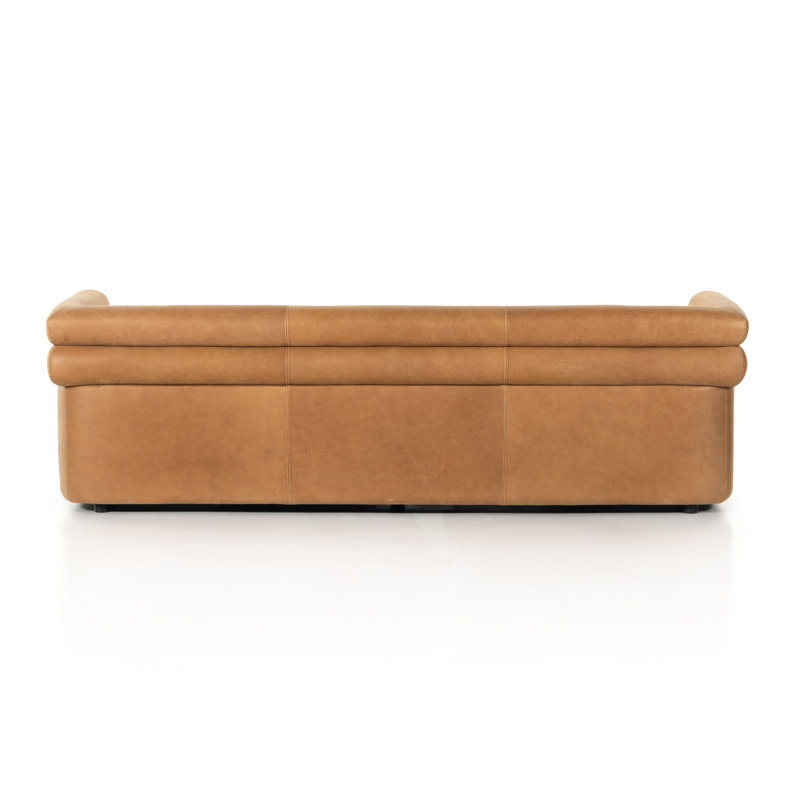 Evie Sofa, Palermo Cognac Genuine Leather