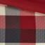 Couette 7 pièces à chevrons rouge Queen - Plaid de style Buffalo, 2 taies d'oreiller, 3 coussins décoratifs et jupe de lit. Élégante et raffinée.