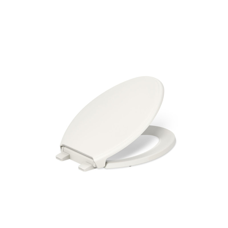 Glenbury Elongated Toilet Seat, Biscuit, Ready Latch