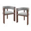 Chaise en bois avec coussin protecteur convenant à la cuisine ou à la salle à manger (ensemble de 2)-1309908128