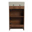 Meuble-lavabo autoportant de 18 pouces avec lavabo simple. Armoire à portes à fermeture douce. Lavabo en céramique longue durée. Caractéristique d'armoire en contreplaqué brun pour salles de bain compactes. Salle de bain