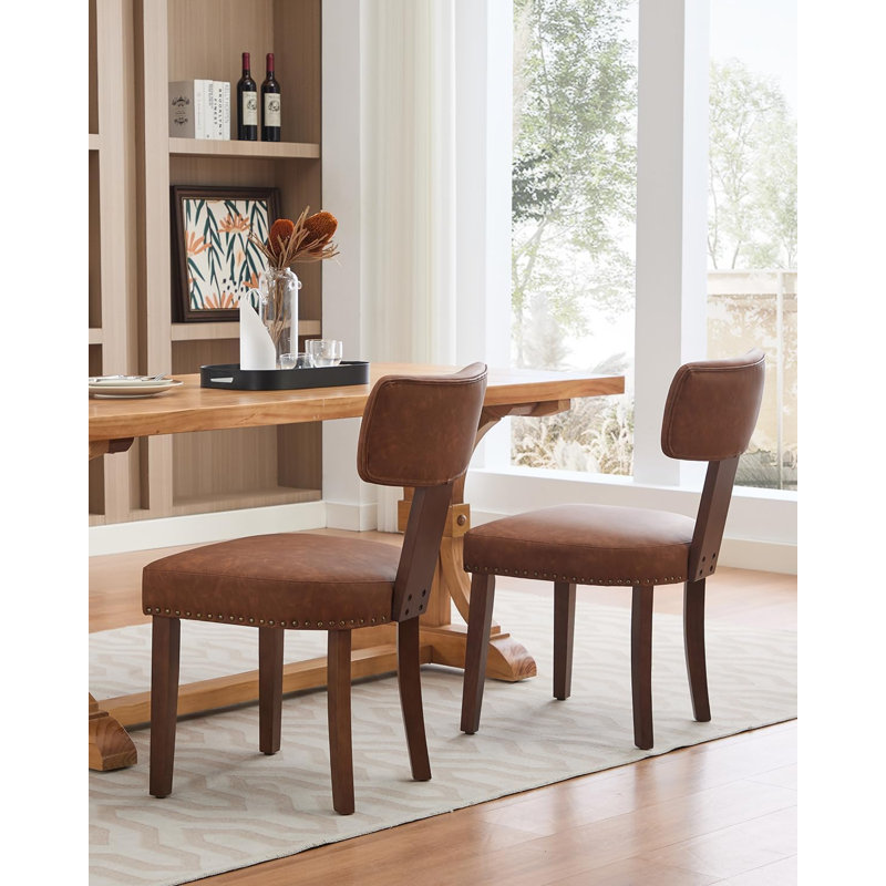 Faux Leather Accent Chair, Brown