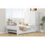 Lit plateforme avec tête de lit et pied de lit avec rangement, tablettes gigognes, gris-926641530