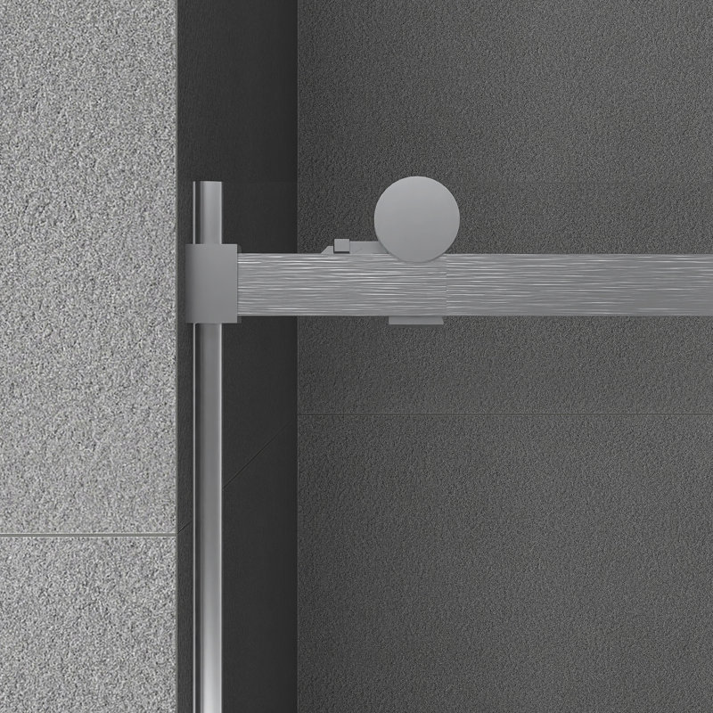 56''-60'' W x 72'' H Sliding Frameless Shower Door, Silver