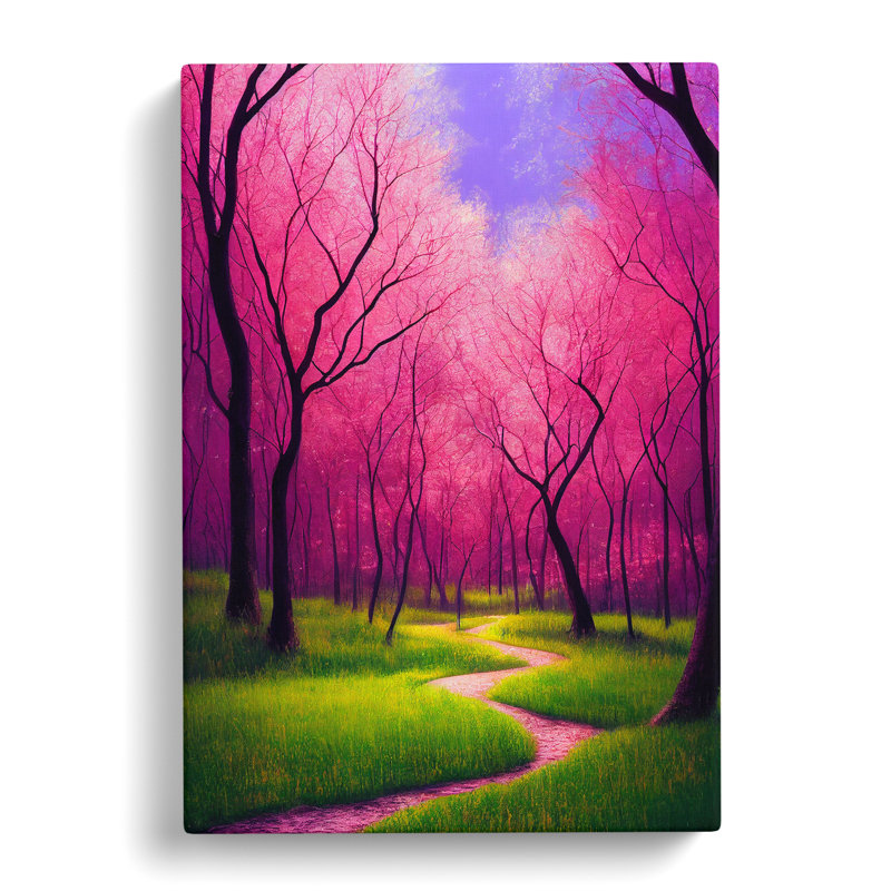 Smithton Spring Forest Cherry Tree - Wrapped Canvas, 76cm H x 50cm W