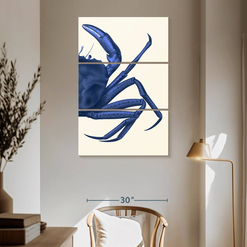 Brampt Contrasting Crab In Navy Blue B, 65" H x 42" W