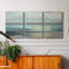 Shimmering Sea - ensemble de 3 reproductions sur toiles tendues-134529633