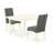 3 Piece Kitchen Table & Chairs Set Contains a Rectangle Dining Room Table with Dropleaf and 2 Gray Linen Fabric Parsons Chairs, Linen White-1224005843-1224005847-1210447990