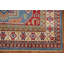 Tapis unique en laine noué à la main 6 pi 6 po x 9 pi 10 po nouvel âge en bleu / rouge / beige