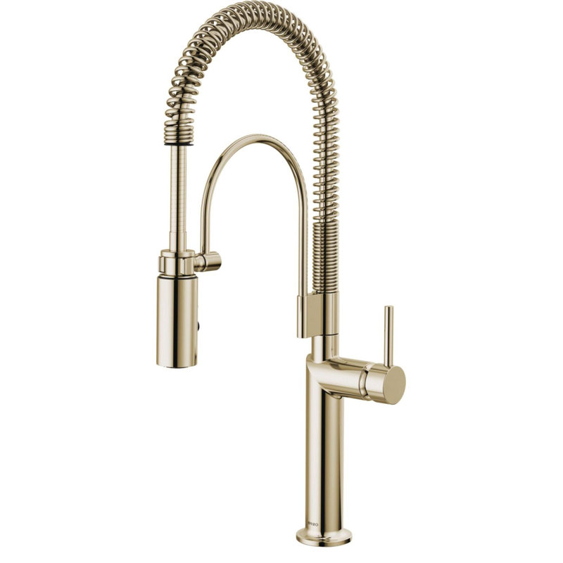 Odin® Semi-Professional Kitchen Faucet, Metal Lever Handle, Polished Nickel