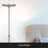 Sky Flux Industrial 63" Dimmable LED Floor Lamp with Adjustable Head-933276330-871956149