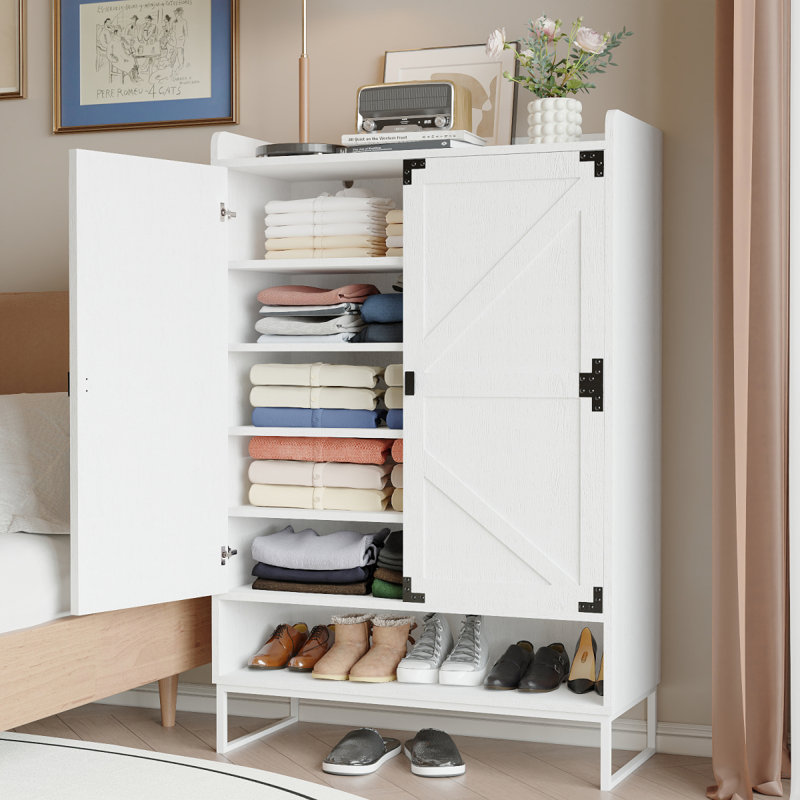 Range-chaussures avec portes, range-chaussures 6 niveaux