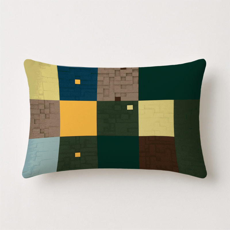 Grids Indoor And Outdoor Pillow, Rectangle 20"H x 14"W