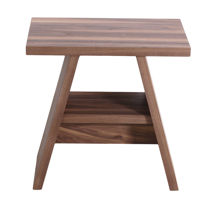 Mikkelsen 45cm W Manufactured Wood Bedside Table, Walnut