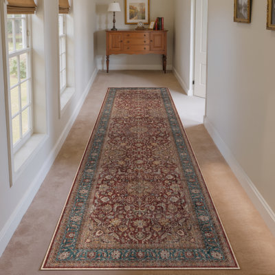 Stella Machine Washable Oriental Area Rug With Non-Slip Backing