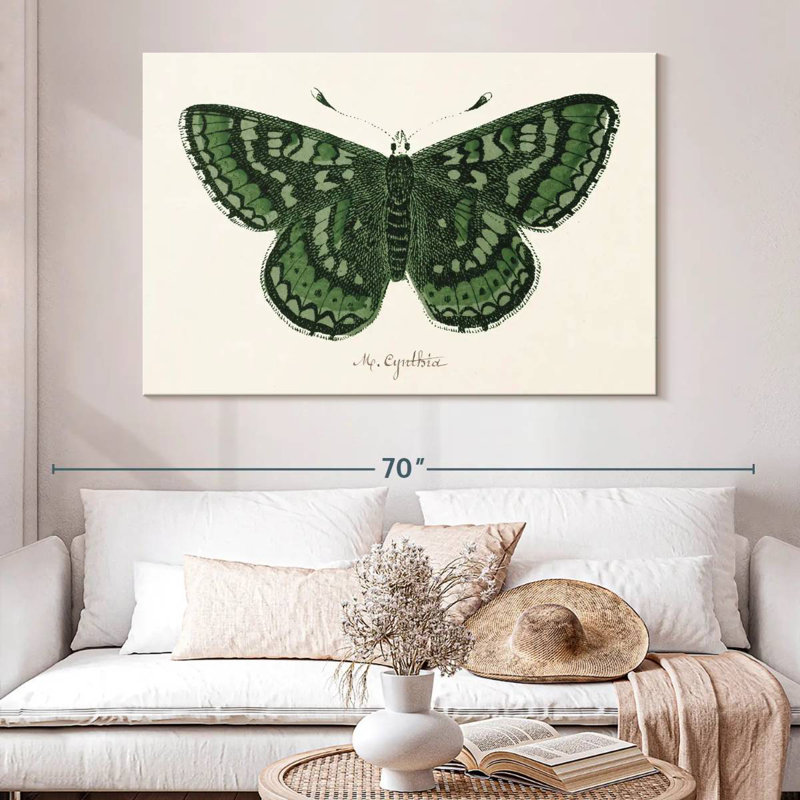 Brampt Antique Butterfly I, 34" H x 51" W