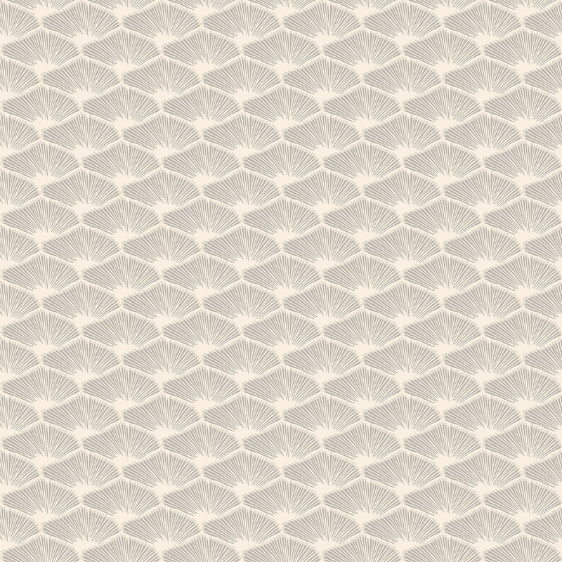 Papier peint géométrique Ehrin, Crème