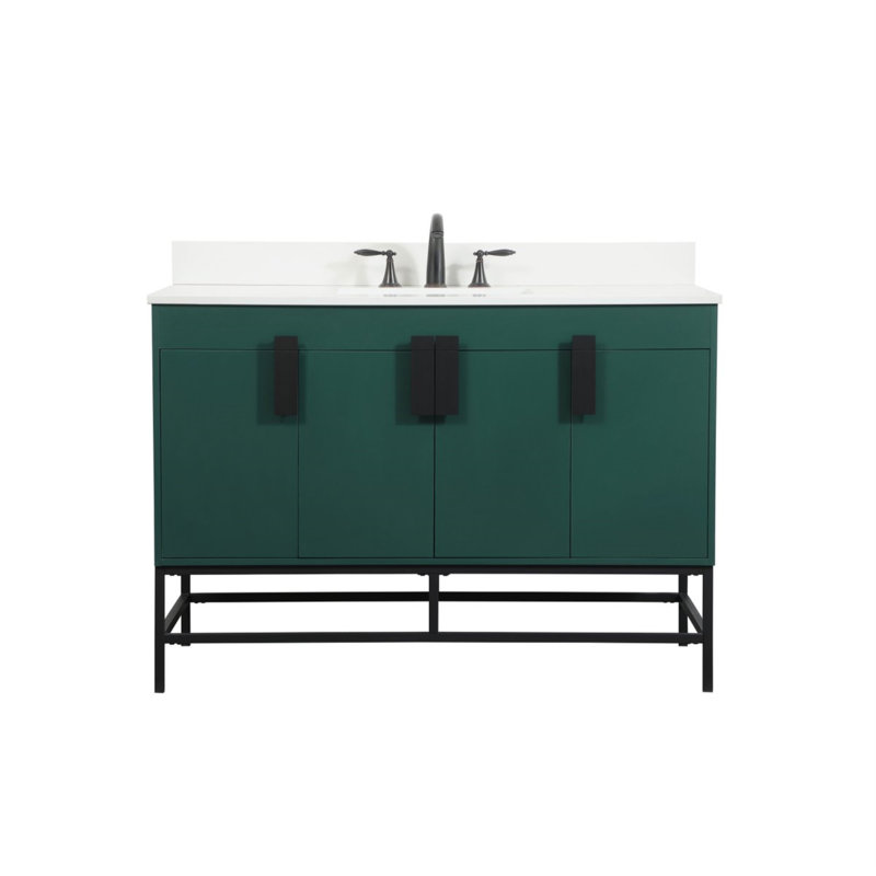Ensemble de meuble-lavabo simple 48 po Eugene, vert