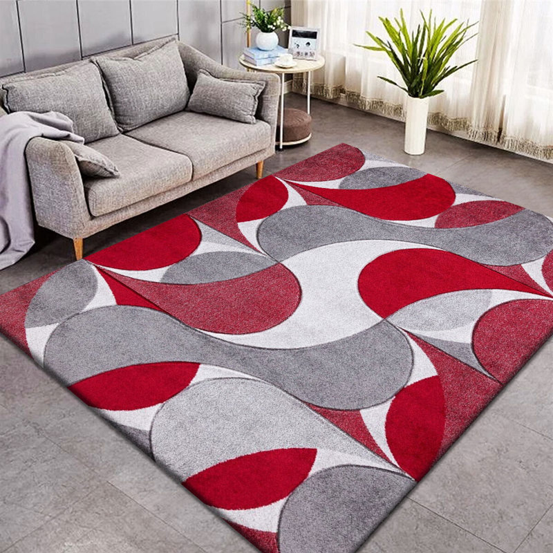 Abeed Abstract Area Rug, Rectangle 60 x 110cm 