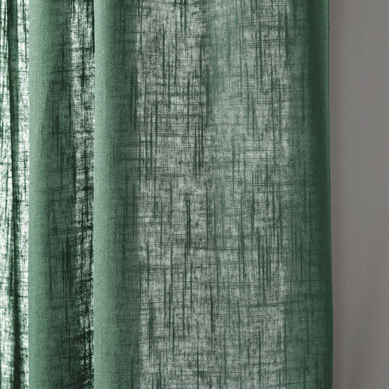Bellavista Semi Sheer Curtain Single Panel, Green, 200 x 280cm