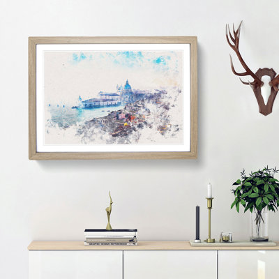 Venice Italy Skyline Watercolour - Framed Print