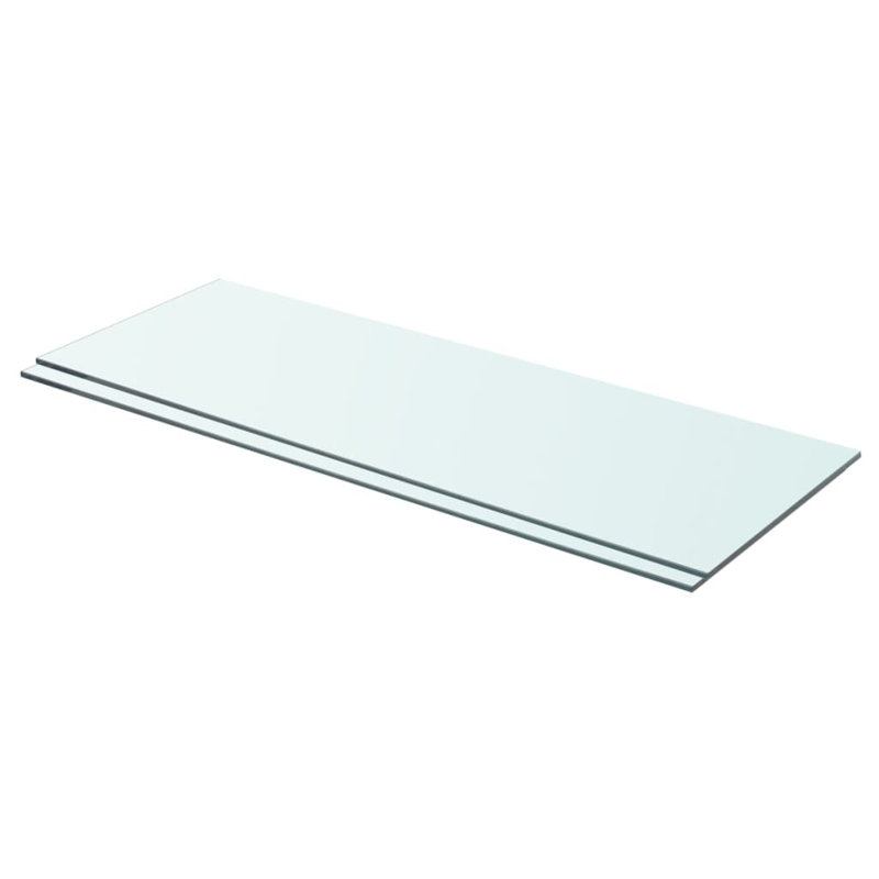 Wall Shelf Floating Shelf Display Shelf Wall Mounted Tempered Glass, 0.31" H x 27.6" W x 9.8" D
