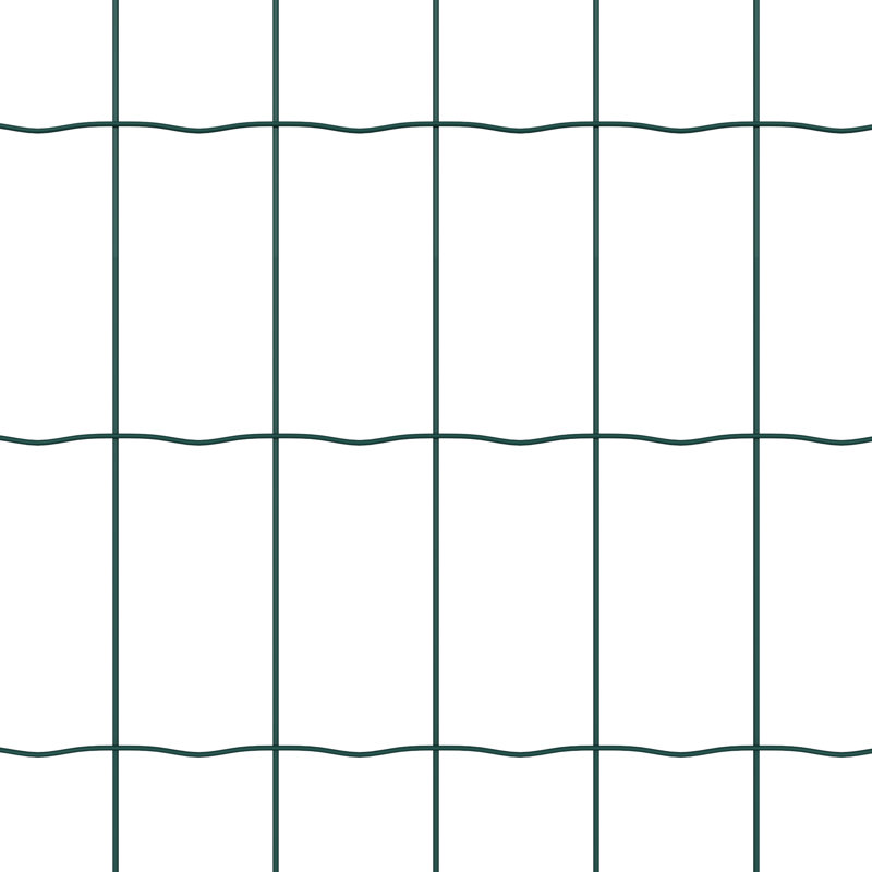Galvanised Steel Border Fencing, Green, 140 x 1000 x 0.2 cm